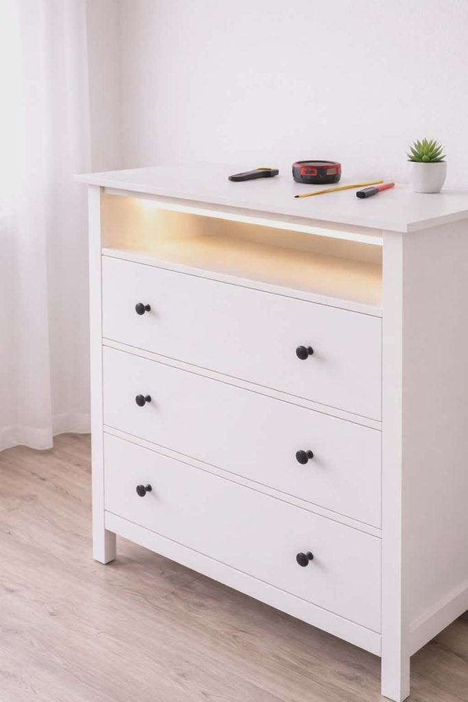 Elektroinstalace v nábytku, správné vedení kabelů.